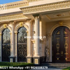 Grand Entrance Villa Design Modern Classic House No-11479