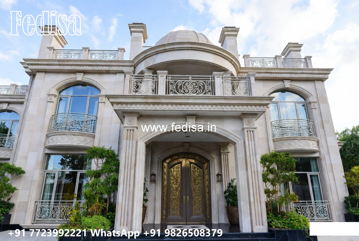 Luxury Front Elevation Villa Minimalist House Interior Design No-11481