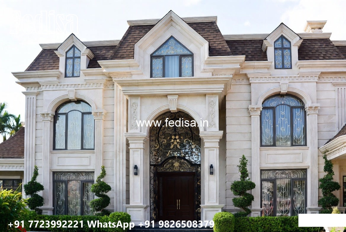 Stone Finish Villa Design 5 Marla House Design No-11484