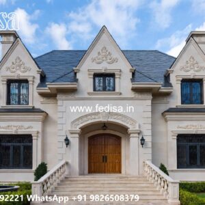 Classic Villa Design With Swimming Pool Long Narrow House Plans No-11503