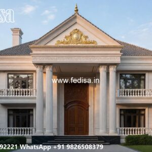 House With Columns Exterior Modern House Roof Design No-11528