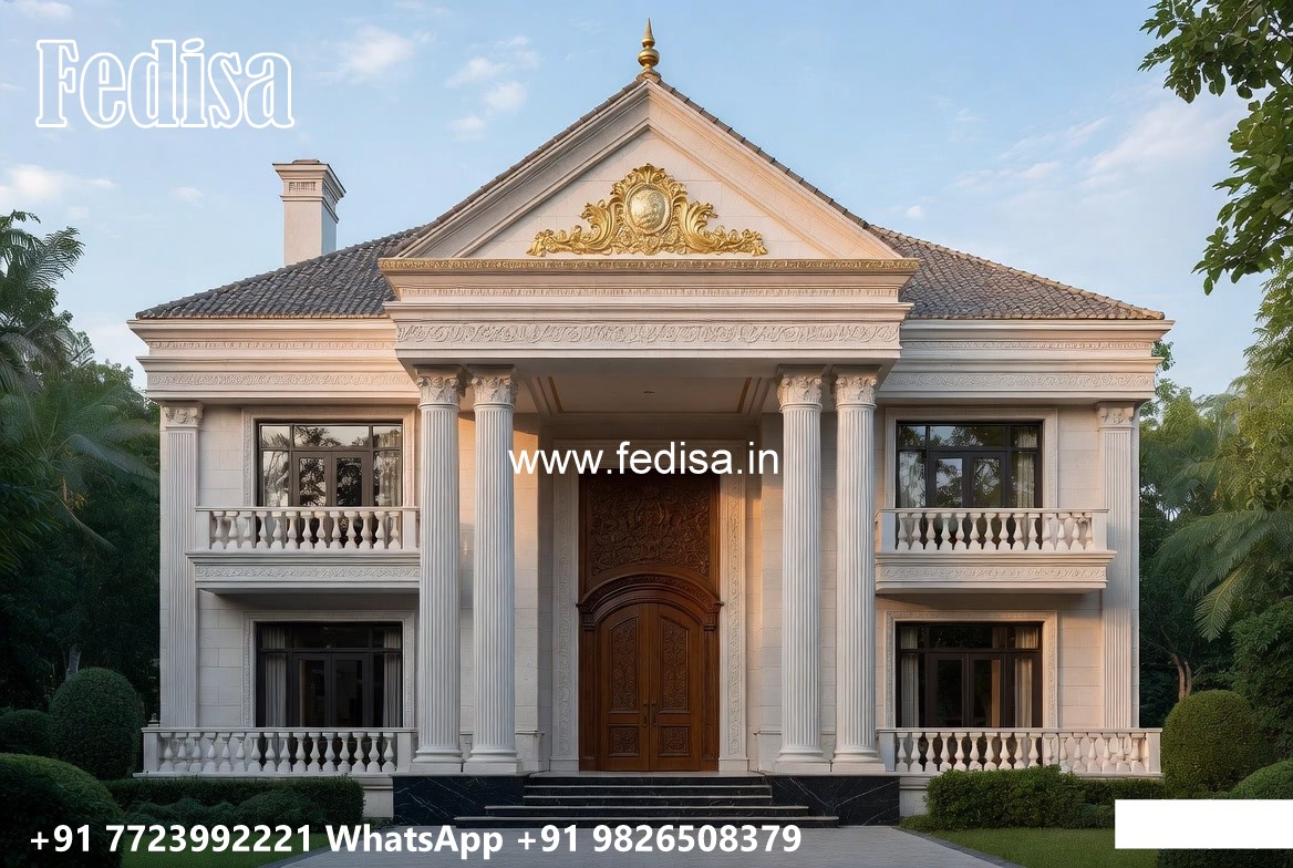 House With Columns Exterior Modern House Roof Design No-11528