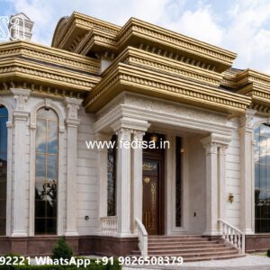 Stone Finish Home Exterior House Self Design No-11568