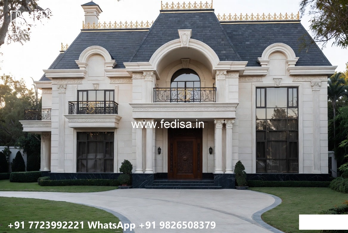 Classic House Design With Garden House Construction Design No-11674