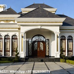 Symmetrical Villa Architecture Modern Farmhouse Decor Ideas No-11727