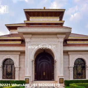 Stone Finish Villa Design Floor Decoration Ideas No-11728