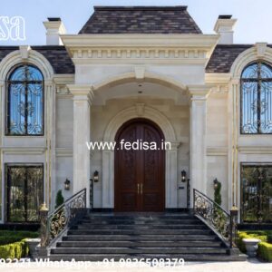 Luxury Classic Living Room Triplex House Plans No-11730