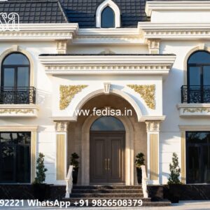 Classic Home Exterior 3 Floor House Plans No-11805