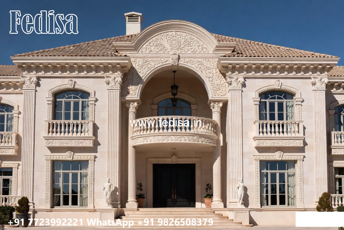 Classic Villa Exterior 4 Bedroom Small House Design No-11843