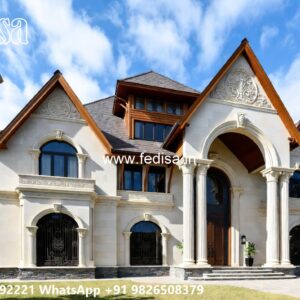 Villa With Columns Design 5 Room House Plan No-11968